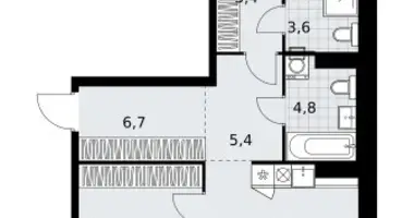 Wohnung 3 zimmer in Kommunarka, Russland