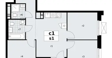 Apartamento 3 habitaciones en poselenie Sosenskoe, Rusia