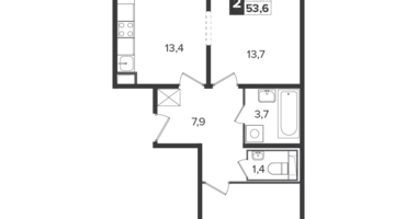 2 room apartment in Leninsky District, Russia