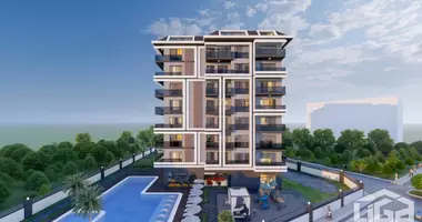 4 room apartment with parking, with swimming pool, with surveillance security system in Alanya, Turkey