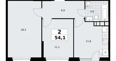 Appartement 2 chambres dans South-Western Administrative Okrug, Fédération de Russie