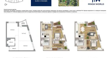 Apartamento 3 habitaciones en cyzevicki siel ski Saviet, Bielorrusia