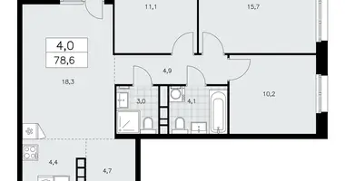 Appartement 4 chambres dans poselenie Sosenskoe, Fédération de Russie