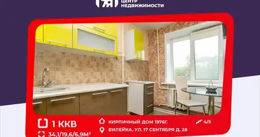 Apartamento 1 habitación en Vileyka, Bielorrusia