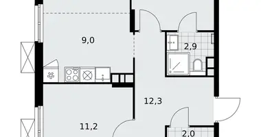 Apartamento 4 habitaciones en poselenie Desenovskoe, Rusia