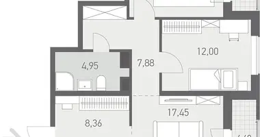 Apartamento 3 habitaciones en Kopisca, Bielorrusia