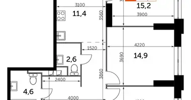 Apartamento 3 habitaciones en North-Western Administrative Okrug, Rusia