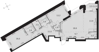 Wohnung 3 zimmer in Konkovo District, Russland