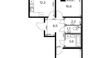 Apartamento 2 habitaciones en Jimki, Rusia