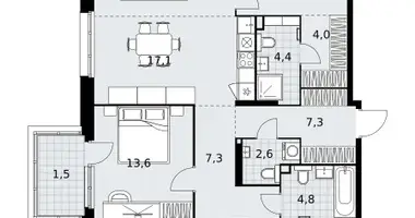 Apartamento 5 habitaciones en Kommunarka, Rusia