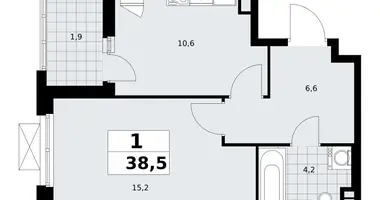 Apartamento 1 habitación en poselenie Sosenskoe, Rusia