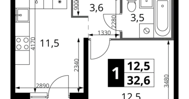 Квартира 1 комната в Ленинский район, Россия