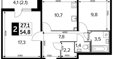 Mieszkanie 2 pokoi w Nekrasovka District, Rosja