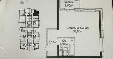 Apartamento 1 habitación en Odesa, Ucrania