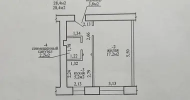 Appartement 1 chambre dans Homiel, Bélarus