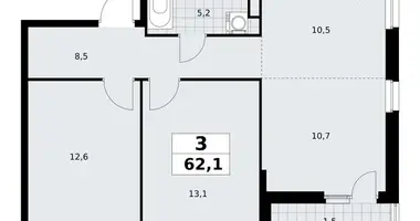 Apartamento 3 habitaciones en South-Western Administrative Okrug, Rusia