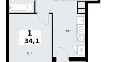 Apartamento 1 habitación en Postnikovo, Rusia