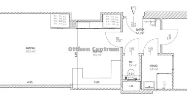 Wohnung 2 Zimmer in Budapest, Ungarn