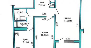 2 room apartment in Minsk, Belarus