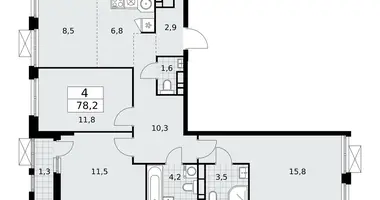 Apartamento 4 habitaciones en poselenie Sosenskoe, Rusia