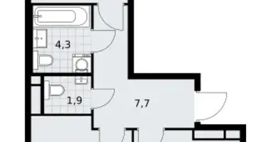 Appartement 2 chambres dans Postnikovo, Fédération de Russie