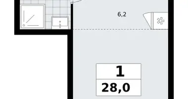 Appartement 1 chambre dans Kommunarka, Russie