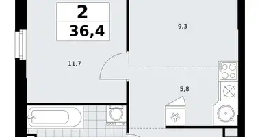 Apartamento 2 habitaciones en South-Western Administrative Okrug, Rusia