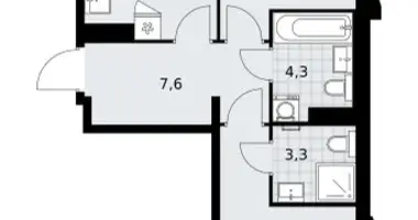 Квартира 2 комнаты в район Троицк, Россия