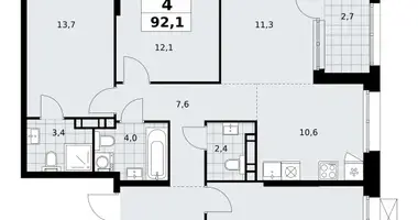 Appartement 4 chambres dans poselenie Sosenskoe, Fédération de Russie