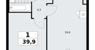 Apartamento 1 habitación en poselenie Sosenskoe, Rusia