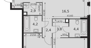 Appartement 3 chambres dans Moscou, Russie