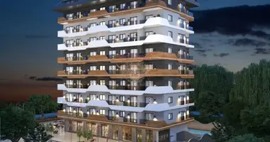 2 room apartment with parking, with swimming pool, with sauna in Alanya, Turkey