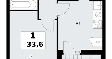 Mieszkanie 1 pokój w poselenie Sosenskoe, Rosja