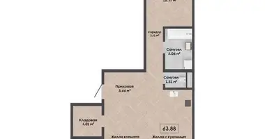Apartamento 3 habitaciones en Kalodziscanski sielski Saviet, Belarús
