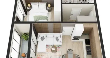 Apartamento 2 habitaciones en Kavaje, Albania