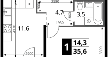 Appartement 1 chambre dans Leninsky District, Fédération de Russie