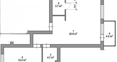 Apartamento 2 habitaciones en Sauriesi, Letonia