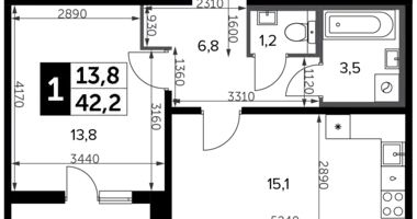 Appartement 1 chambre dans Moscou, Fédération de Russie