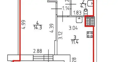 Apartamento 1 habitación en Pargolovo, Rusia