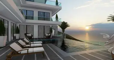 Вилла 6 комнат  с балконом, с видом на море, с гаражом в Аланья, Турция