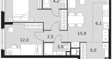 Appartement 3 chambres dans North-Western Administrative Okrug, Fédération de Russie