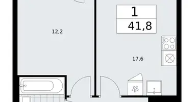 1 room apartment in Troitsk, Russia
