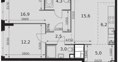 Appartement 3 chambres dans Moscou, Russie