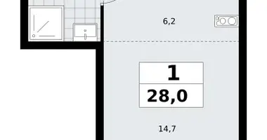 Appartement 1 chambre dans Kommunarka, Russie