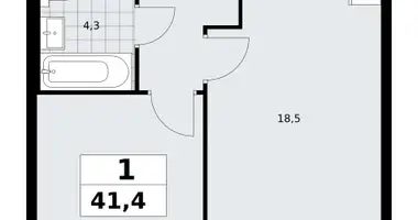 1 room apartment in Kommunarka, Russia