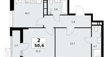 Appartement 2 chambres dans poselenie Sosenskoe, Fédération de Russie