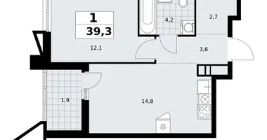 Apartamento 1 habitación en poselenie Sosenskoe, Rusia