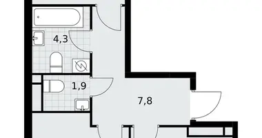 Apartamento 2 habitaciones en Postnikovo, Rusia