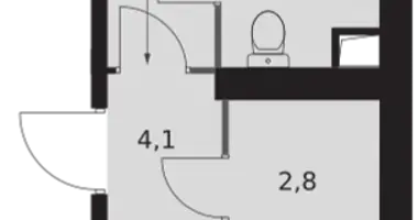 Apartamento 2 habitaciones en Konkovo District, Rusia