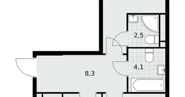 Apartamento 2 habitaciones en Postnikovo, Rusia